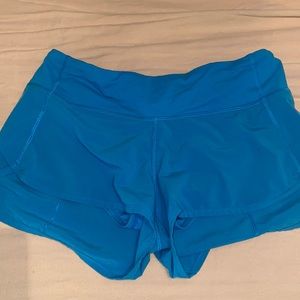 Lululemon blue speed up shorts